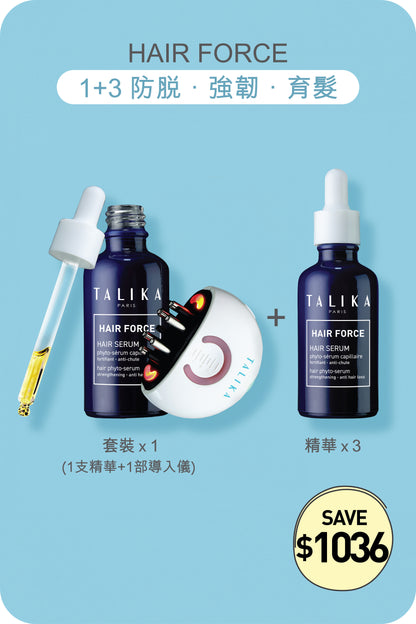 SET. HAIR FORCE 1+3 Anti-Hairloss (Duo X 1 + Serum X 3)